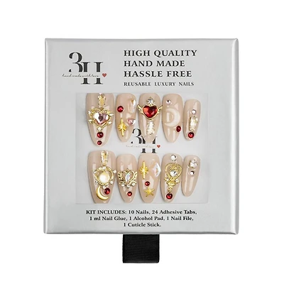 3H Nails Lunar Bloom Handmade Press-On