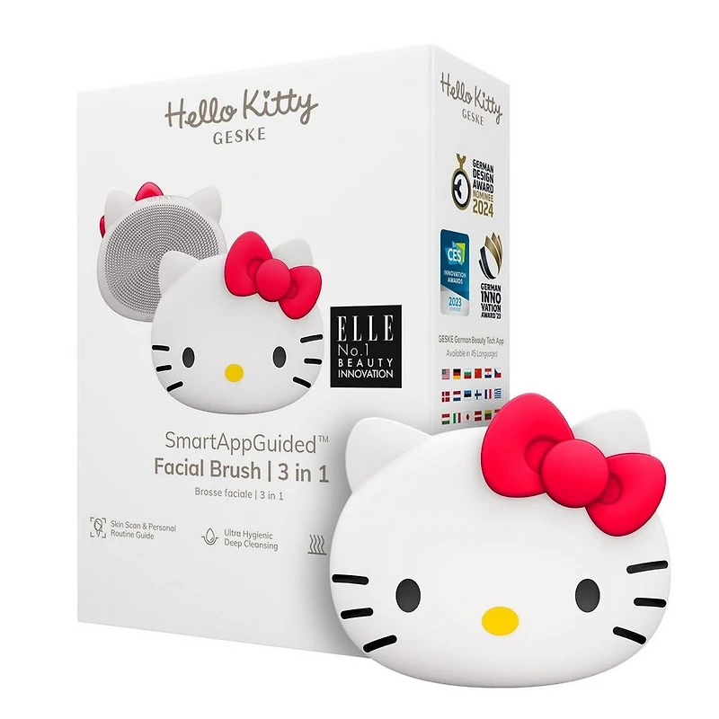 Geske Hello Kitty SmartAppGuided Facial Brush | 3 in 1 - Hello Kitty Starlight