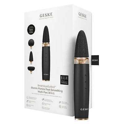 Geske SmartAppGuided Electric Pumice Foot Smoothing Multi-Pen | 8 in 1 - Gray