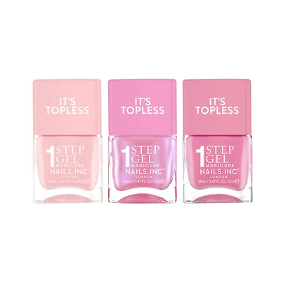 Nails Inc. It's Topless 1 Step Gel-Like Manicure Nail Polish Set