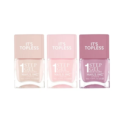 Nails Inc. It's Topless Nudes 1-Step Gel-Like Manicure Nail Polish Set