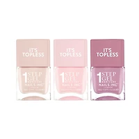 Nails Inc. It's Topless Nudes 1-Step Gel-Like Manicure Nail Polish Set