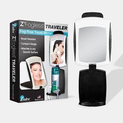 Zadro Travel Fogless Shower Mirror with Accessory Tray - 6631633289403