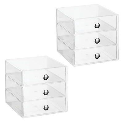 iDesign Stackable 3-Drawer Vanity Makeup Organizer