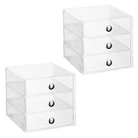 iDesign Stackable 3-Drawer Vanity Makeup Organizer