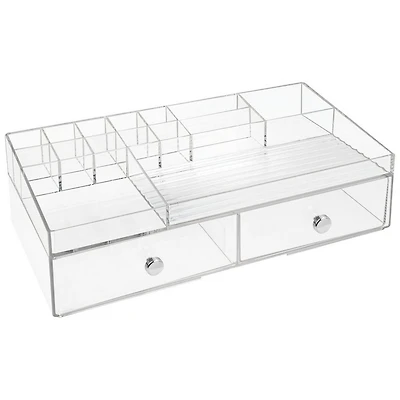 iDesign Divided Makeup Organizer with Drawers for Bathroom Countertop
