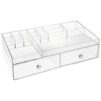 iDesign Divided Makeup Organizer with Drawers for Bathroom Countertop