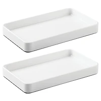 iDesign Steel Bathroom Vanity Tray - 2 ct