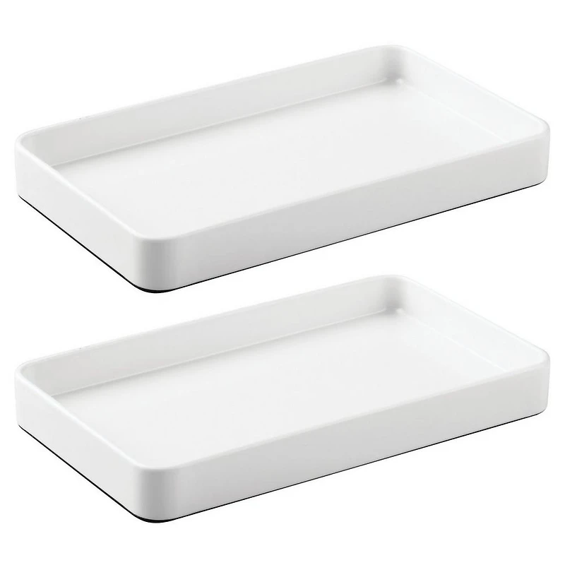 iDesign Steel Bathroom Vanity Tray