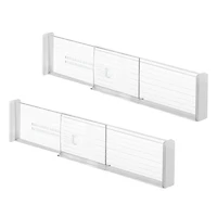 iDesign Plastic Adjustable Deep Drawer Divider Set