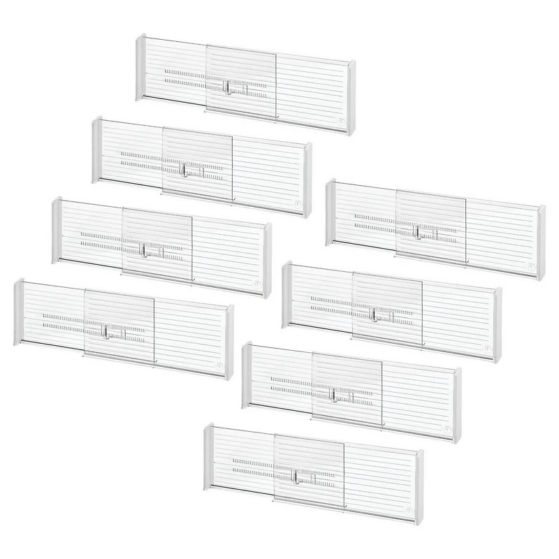 iDesign Expandable Plastic Deep Drawer Dividers - 8 ct