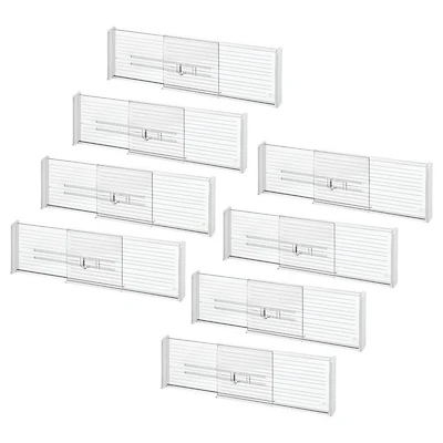 iDesign Expandable Plastic Deep Drawer Dividers - 8 ct