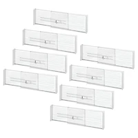 iDesign Expandable Plastic Deep Drawer Dividers - 8 ct