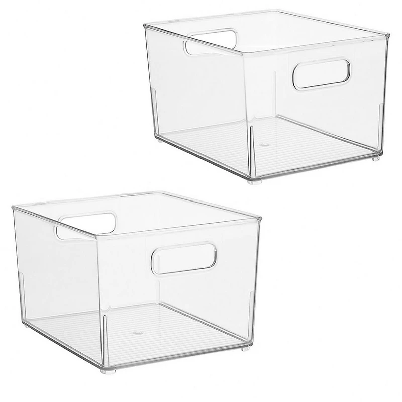 iDesign Small Stackable Bathroom Storage Bin - ct