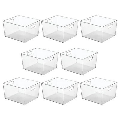 iDesign Large Plastic Bathroom Storage Organizer Bin with Handles