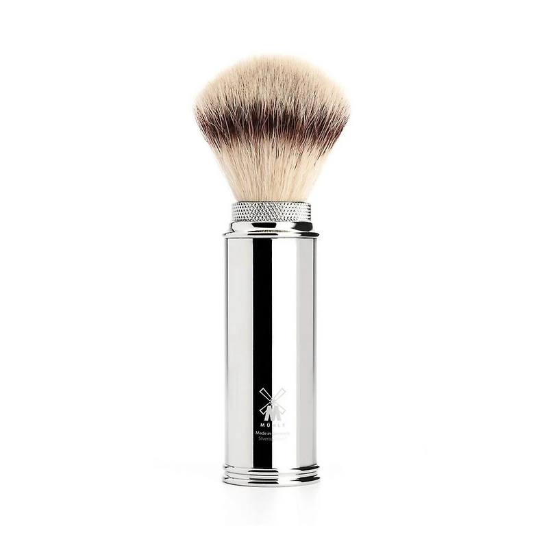 MUHLE Travel Chrome Silvertip Fiber Travel Shaving Brush