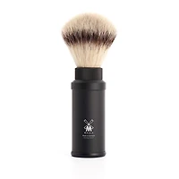MUHLE Travel Anodized Aluminum Silvertip Fiber Shaving Brush 
