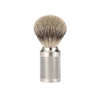 MUHLE Rocca Pure Matt Stainless Steel Silvertip Shaving Brush