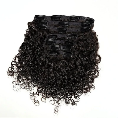 True + Pure Texture Sasha Curl Deep Curly Human Hair Clip Ins Extensions - 20"