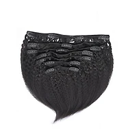 True + Pure Texture Relaxed Natural Blowout Kinky Straight Human Hair Clip Ins Extensions 