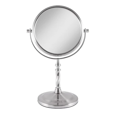 Zadro Makeup Mirror with 5X/1X Magnification - Satin Nickel