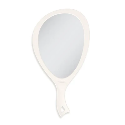 Zadro Large Teardrop Handheld Mirror with Curved Handle