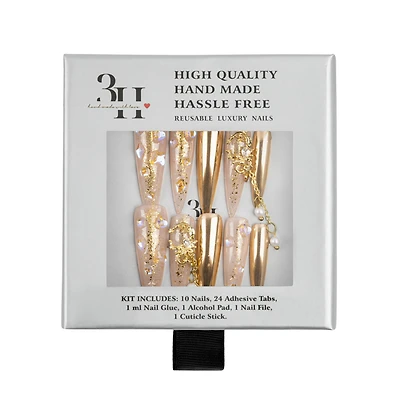 3H Nails Liquid Gold Handmade Press-On