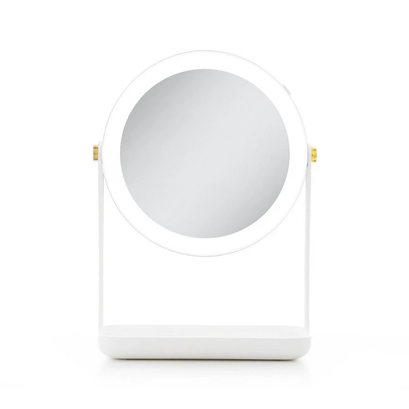 Zadro LED Lighted Makeup Mirror with 5X/1X, Tray & Phone Holder 