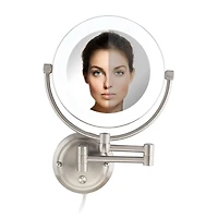 Zadro Lexington, Lighted Wall Mounted Makeup Mirror with 10X/1X - Electrical Cord