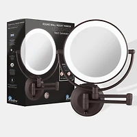 Zadro Lighted Wall Mounted Makeup Mirror with 10X/1X Battery/Cord