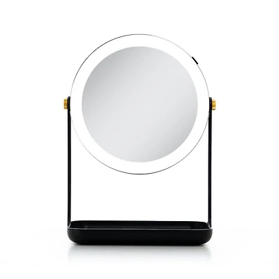 Zadro LED Lighted Makeup Mirror with 5X/1X, Tray & Phone Holder 