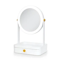Zadro LED Lighted Makeup Mirror with 5X/1X, Storage Drawer & Tray 