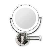 Zadro Lighted Wall Mounted Makeup Mirror with 5X/1X Battery/Cord