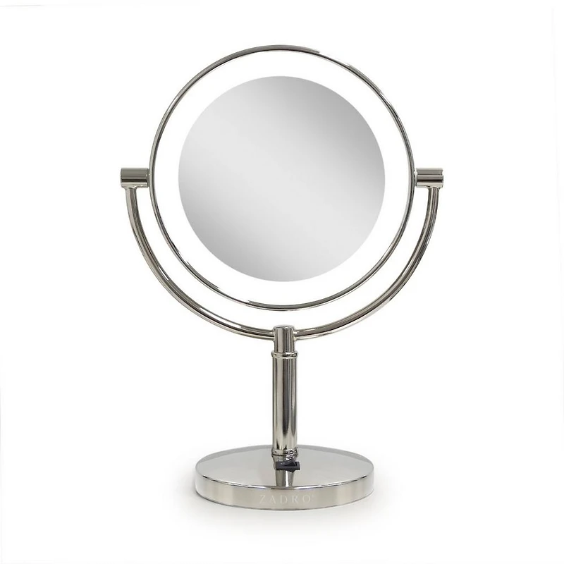 Zadro Laguna, LED Lighted Makeup Mirror with 10X/1X - Nickel