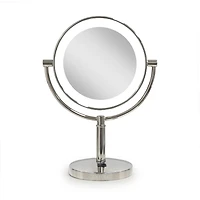Zadro Laguna, LED Lighted Makeup Mirror with 10X/1X - Nickel