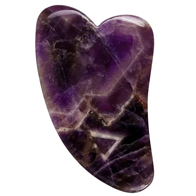 White Lotus Beauty Genuine Crystal Gua Sha- Chemical Free Amethyst