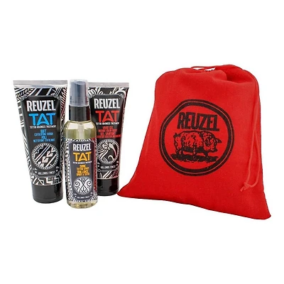 REUZEL TAT Buff Exfoliating Cleanser, Vivid Tattoo Gel, & Shine Tattoo Spray Trio