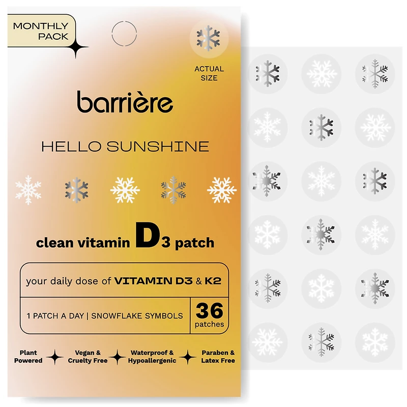 Barriere Hello Sunshine Vitamin D3 Patch 36-Pack - Snowflake