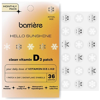 Barriere Hello Sunshine Vitamin D3 Patch 36-Pack - Snowflake
