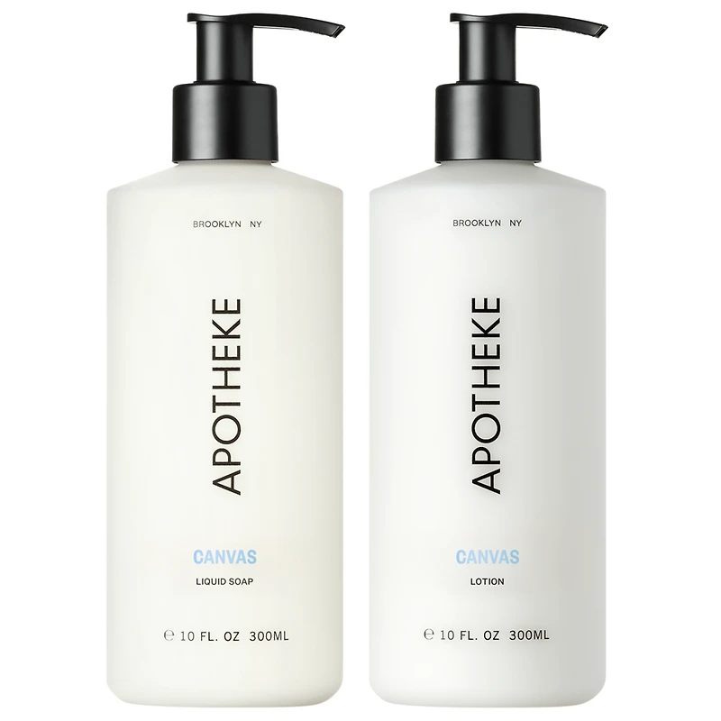 APOTHEKE Canvas Liquid Soap and Lotion Set