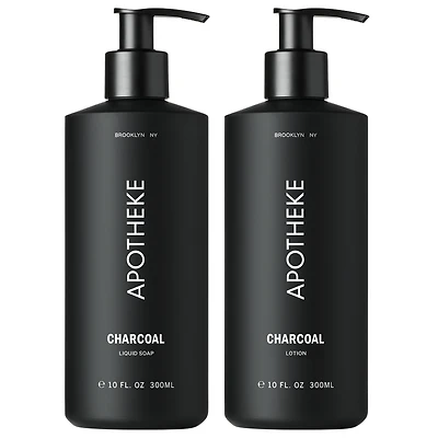 APOTHEKE Charcoal Liquid Soap and Lotion Set