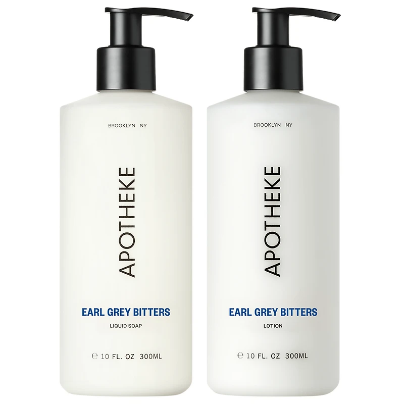 APOTHEKE Earl Grey Bitters Liquid Soap and Lotion Set