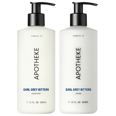 APOTHEKE Earl Grey Bitters Liquid Soap and Lotion Set