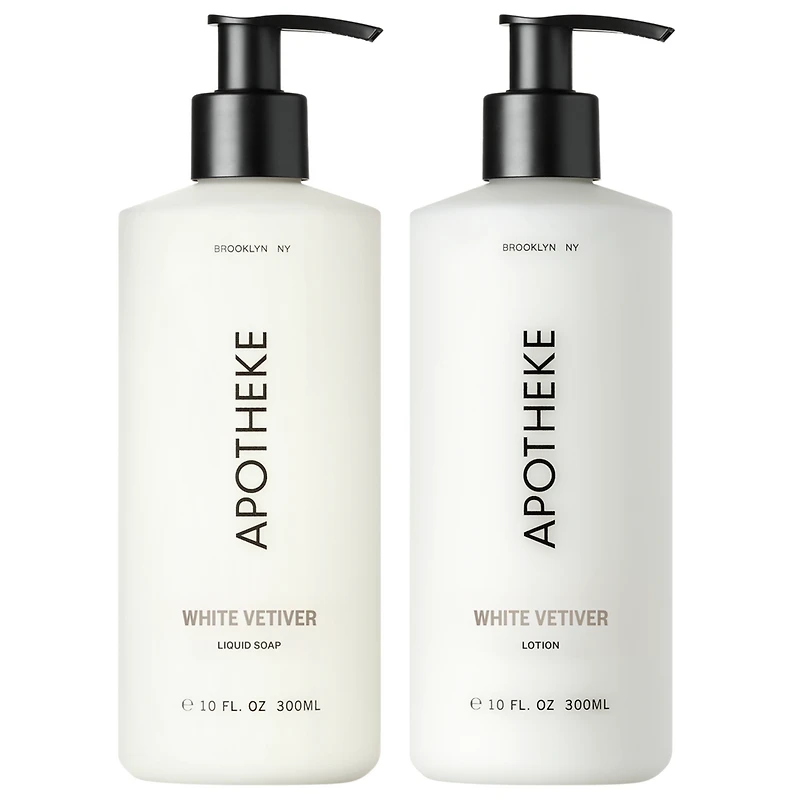 APOTHEKE White Vetiver Liquid Soap and Lotion Set