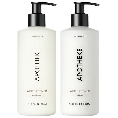 APOTHEKE White Vetiver Liquid Soap and Lotion Set