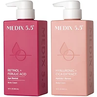 Medix 5.5 Firm + Hydrate Duo | Retinol + Ferulic Acid Body Cream, Hyaluronic Acid + Cica Body Cream