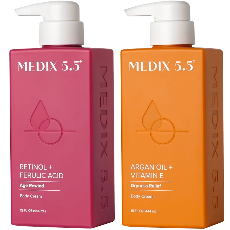Medix 5.5 Firm + Replenish Duo | Retinol + Ferulic Acid Body Cream, Argan Oil + Vitamin E Body Cream
