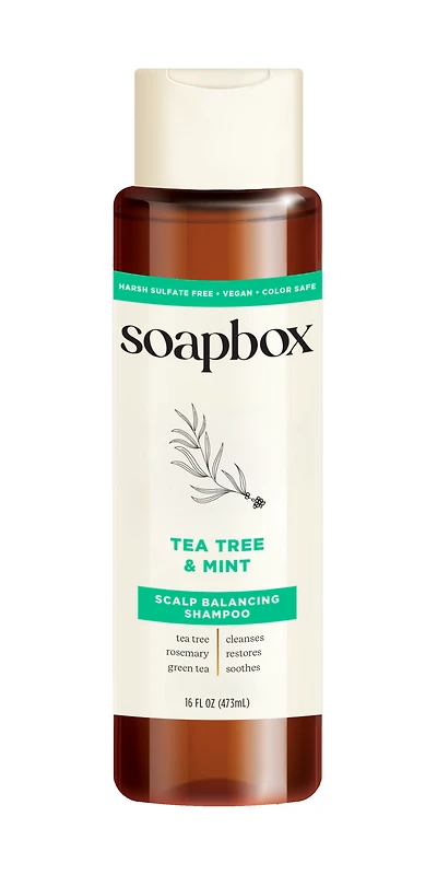Soapbox Tea Tree & Mint Scalp Balancing Shampoo - oz