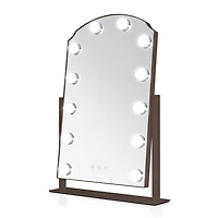 Zadro Scalloped Edge Hollywood LED Vanity Mirror - Chocolate