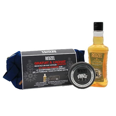 REUZEL Holiday Weekender Gift Set - Extreme Hold Pomade - 64.45